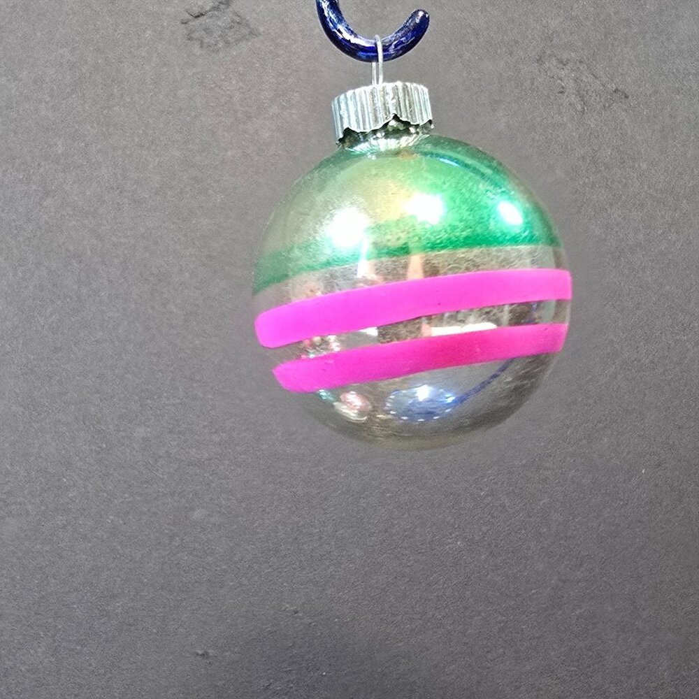 Vintage Shiny Brite Glass Christmas Ornaments Lot of 14 Mixed Colors Pattern - Picture 9 of 16